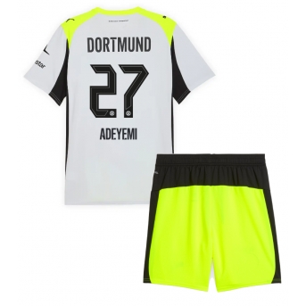 Billige Fotballdrakt Borussia Dortmund Karim Adeyemi #27 Replika Bortedraktsett Barn 2025-26 Kortermet (med bukser)